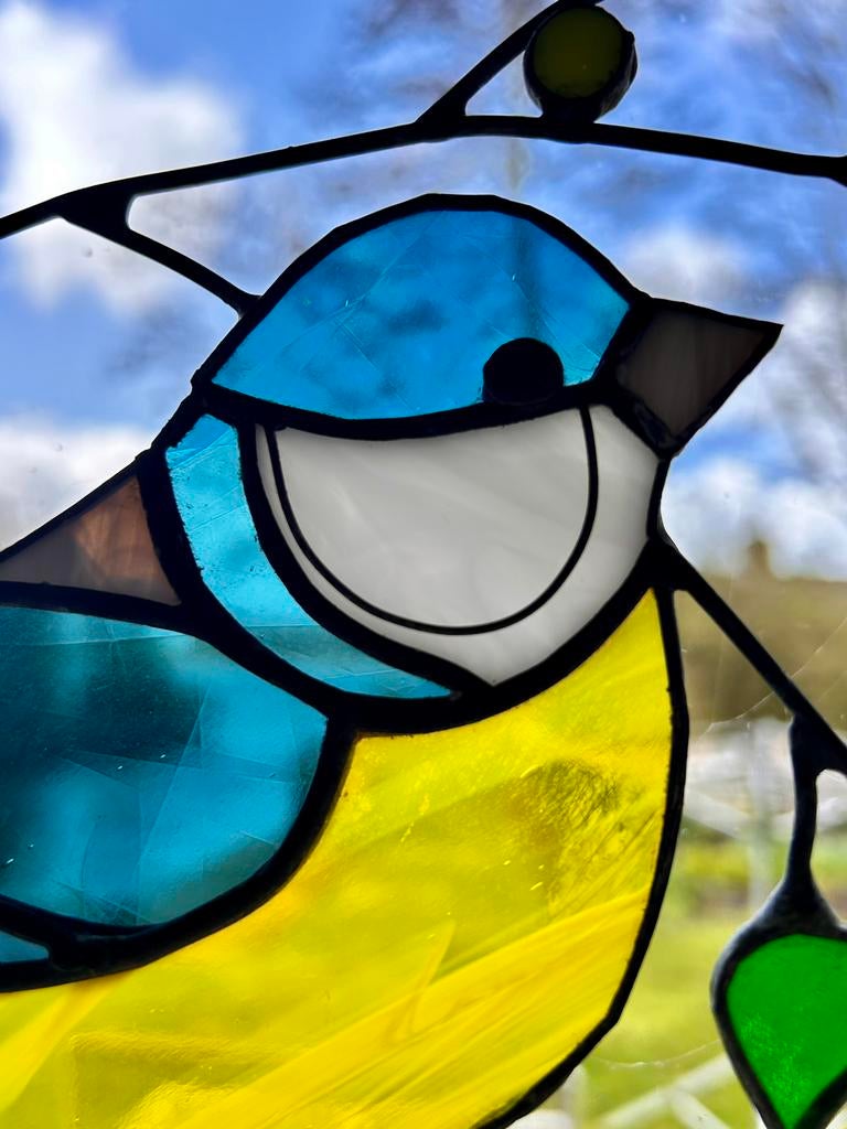 Glas in lood Koolmees., Ophalen