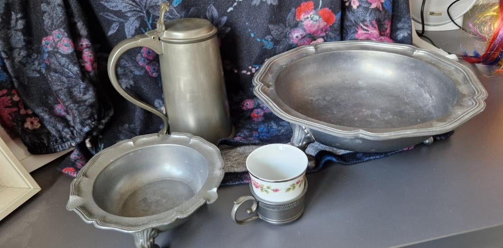 DIVERSE TINNEN (gemerkte) artikelen, Antiek en Kunst, Ophalen