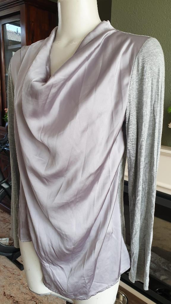 Sao Paulo mooie grijze top topje shirt 38 M, Maat 38/40 (M), Verzenden, Zo goed als nieuw, Lange mouw