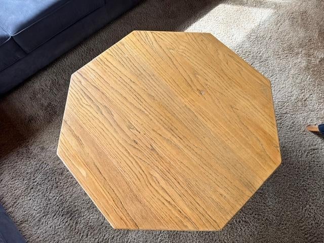 Houten bijzettafel, Ophalen, Rond, Minder dan 55 cm
