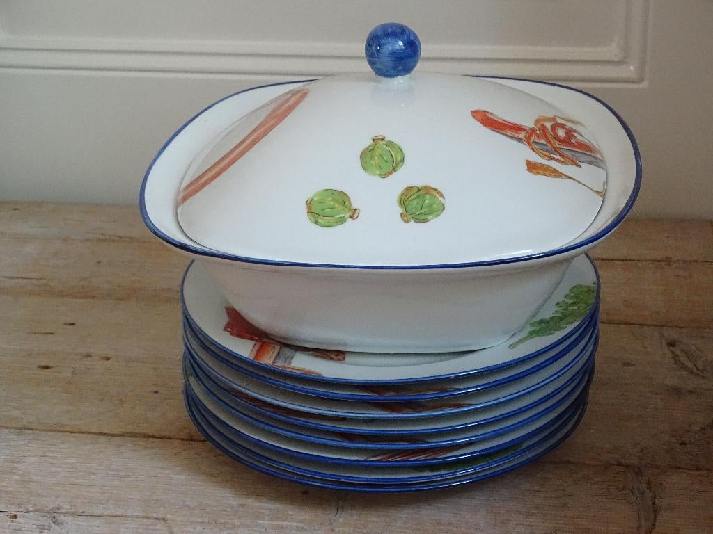 Servies, Alie Kruze-Kolk, HOLLANDSBONT, gaaf, Ophalen of Verzenden, Zo goed als nieuw, Bord(en), Overige stijlen