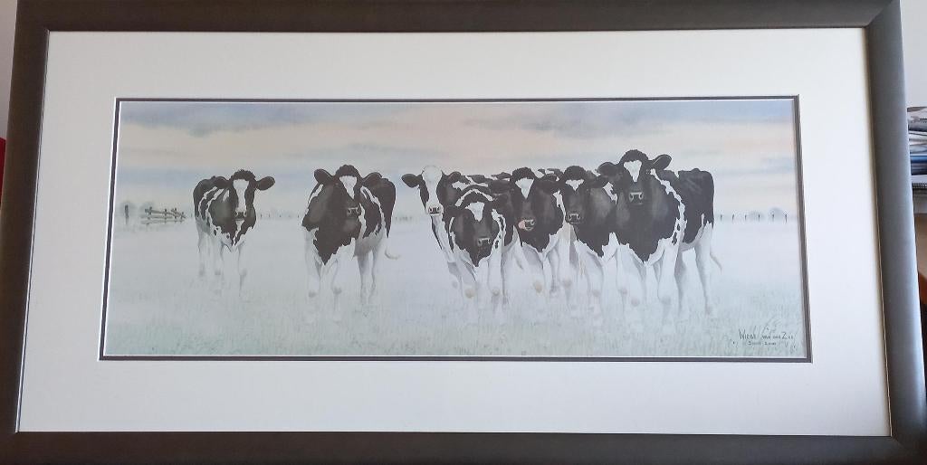 Poldervolk  van Wiebe vd Zee (2001), Antiek en Kunst, Kunst | Schilderijen | Klassiek, Ophalen
