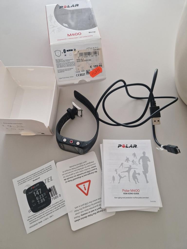 Polar unisex sporthorloge zgan, Ophalen of Verzenden, Zo goed als nieuw, Zwart, Android