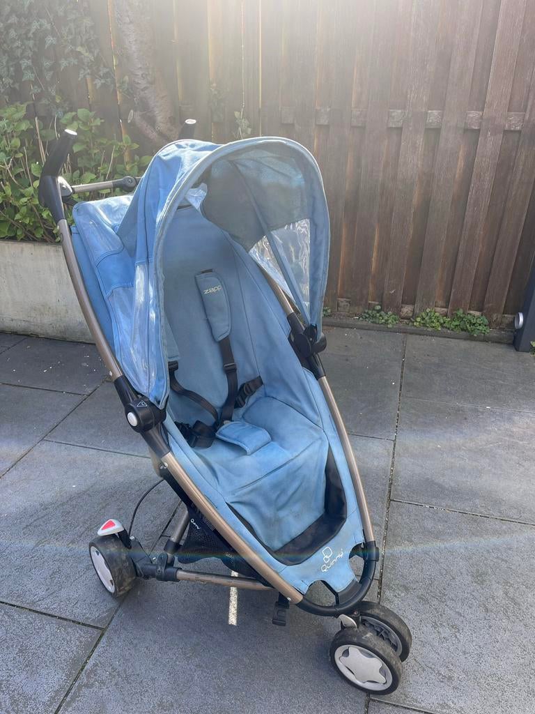 Blauwe Quinny Zapp buggy, Ophalen, Gebruikt, Quinny, Zonnekap