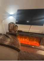 Tv spiegel haard meubel 200cm, Ophalen, Gebruikt, Vrijstaande haard, Elektrische haard