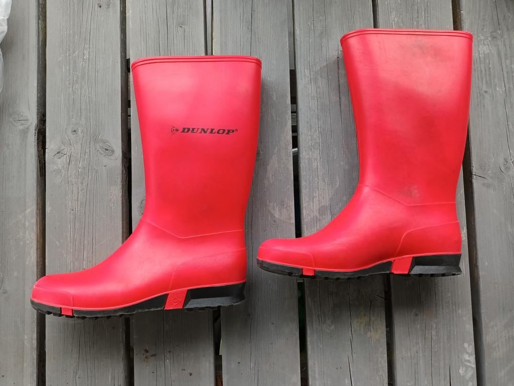 Dunlop laarzen regenlaarzen maat 35 kleur rood, Ophalen of Verzenden