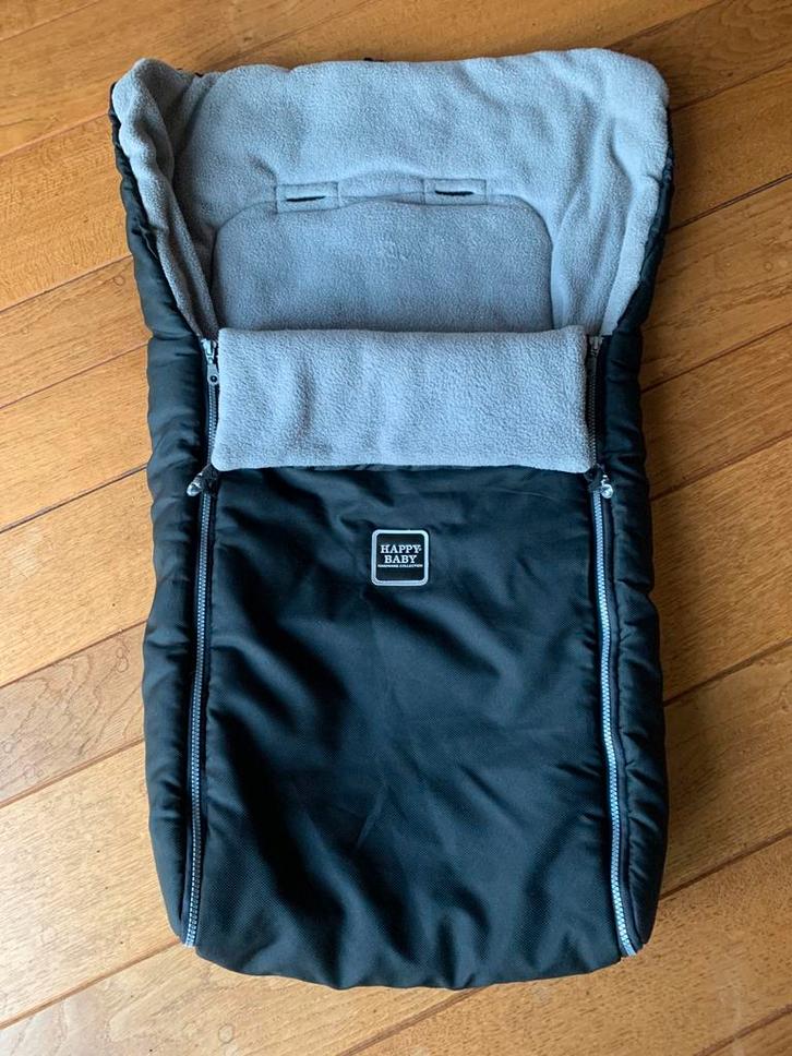 Happy Baby voetenzak, universeel, zwart met grijs, als nieuw, Kinderen en Baby's, Kinderwagens en Combinaties, Gebruikt, Overige merken
