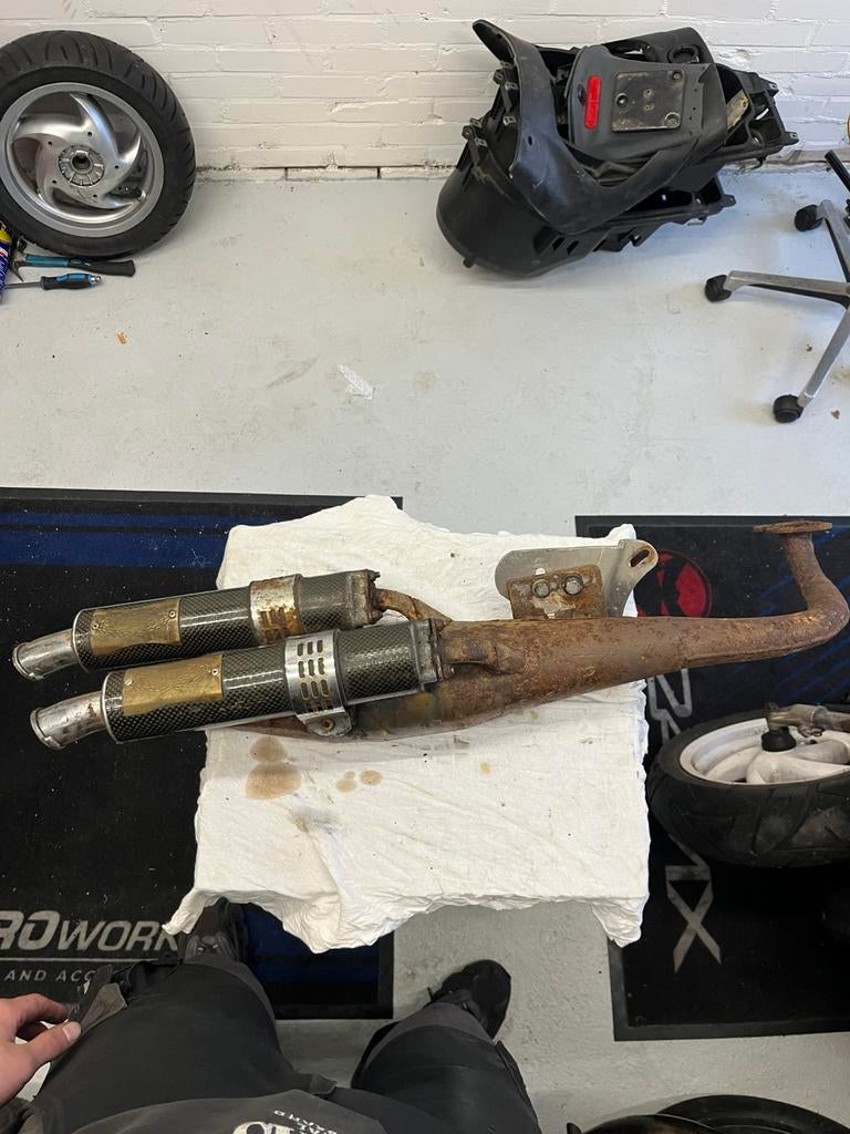 Ninja twinner uitlaat, zeer uniek minarelli horizontaal., Motoren, Tuning en Styling, Ophalen of Verzenden