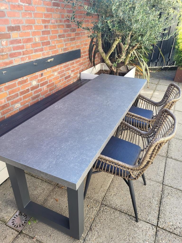LIFE Outdoor tuintafel 70x210 cm - Grijs/Antraciet, Tuin en Terras, Ophalen of Verzenden, Gebruikt, Rechthoekig, Aluminium