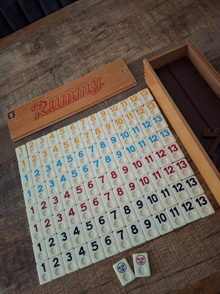 Longfield rummikub in houten kist, Ophalen of Verzenden