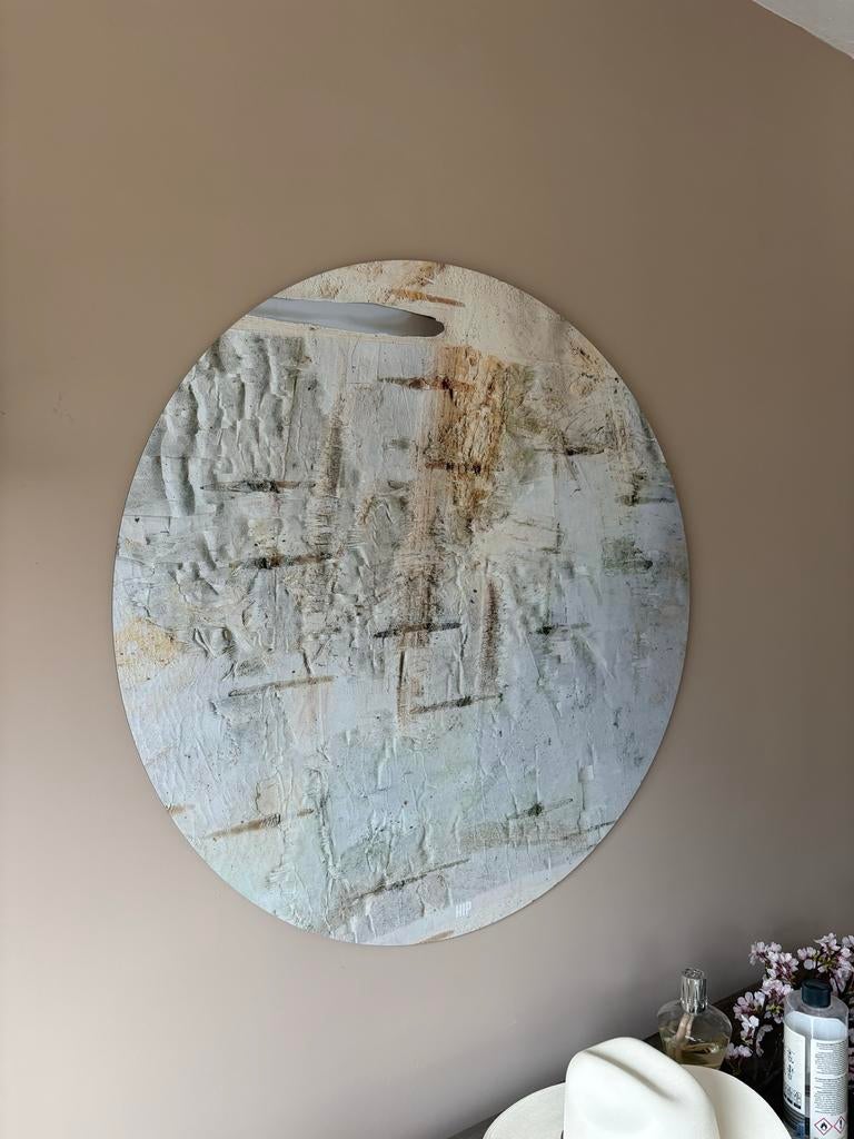 Ronde wanddecoratie schilderij van HiP 100cm doorsnede, Huis en Inrichting, Woonaccessoires | Wanddecoraties, Ophalen, Zo goed als nieuw