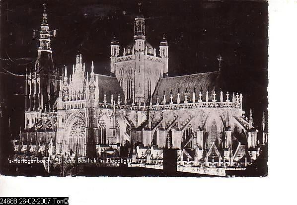 Ansichtkaart	Den Bosch	Sint-Janskathedraal, Verzenden, 1960 tot 1980, Gelopen, Noord-Brabant