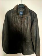 Paul Stuart Leren Jas Maat 56 (XL) met Bontkraag, Ophalen, Bruin, Maat 56/58 (XL), Zo goed als nieuw
