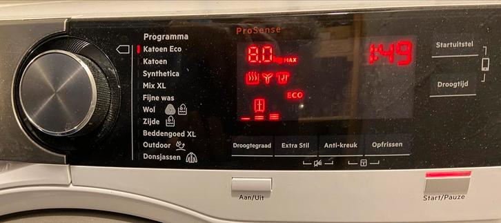 AEG Condensdroger Lavatherm 8kg ProSense, Witgoed en Apparatuur, Wasdrogers, Gebruikt, Condens, Voorlader, 6 tot 8 kg, 85 tot 90 cm