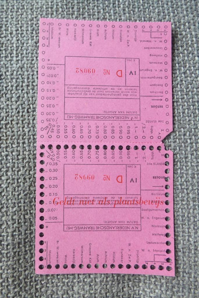 oud Tramkaart Friesland NTM (ww2), Ophalen of Verzenden, Tram, Overige typen