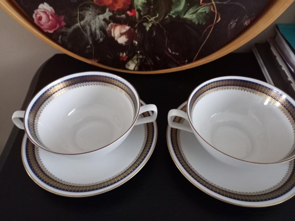 Vintage Johann Seltmann Bavaria soepkommen met schotels, Antiek en Kunst, Antiek | Servies los, Ophalen of Verzenden