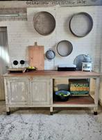 Oude werkbank keukeneiland werkplek industrieel lang uniek, Ophalen of Verzenden