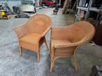 Rieten stoelen - lloyd loom - rotan - riet, Ophalen, Gebruikt, Riet of Rotan, Twee