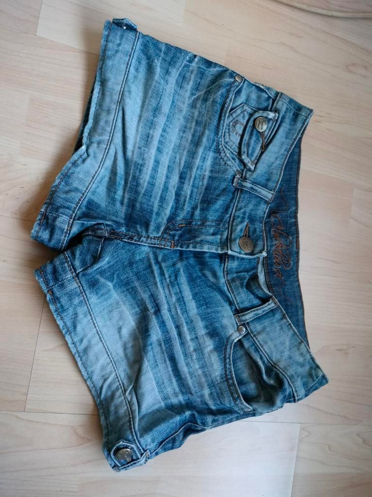 Stoere denim shorts met zakken (korte broek), Kort, Blauw, Ophalen of Verzenden, Clockhouse