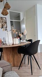 Eetkamerstoel kuip, Ophalen, Zo goed als nieuw, Zwart, Vier