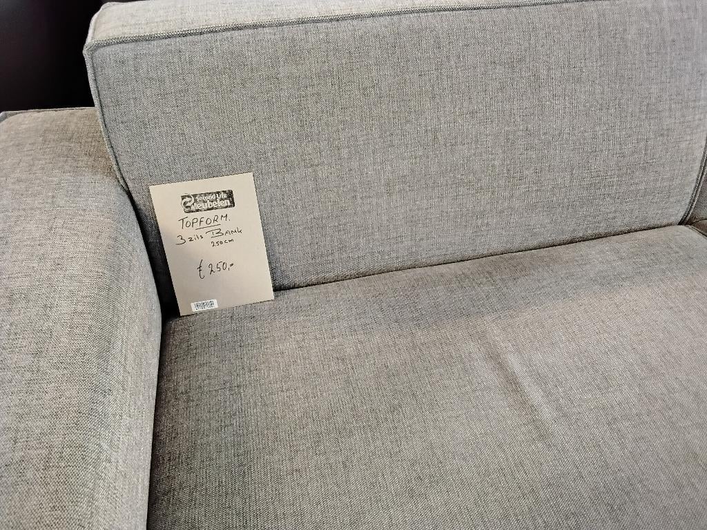 Topform bank 250cm. Second Life Wolvega!, Ophalen, Gebruikt, Rechte bank, Stof