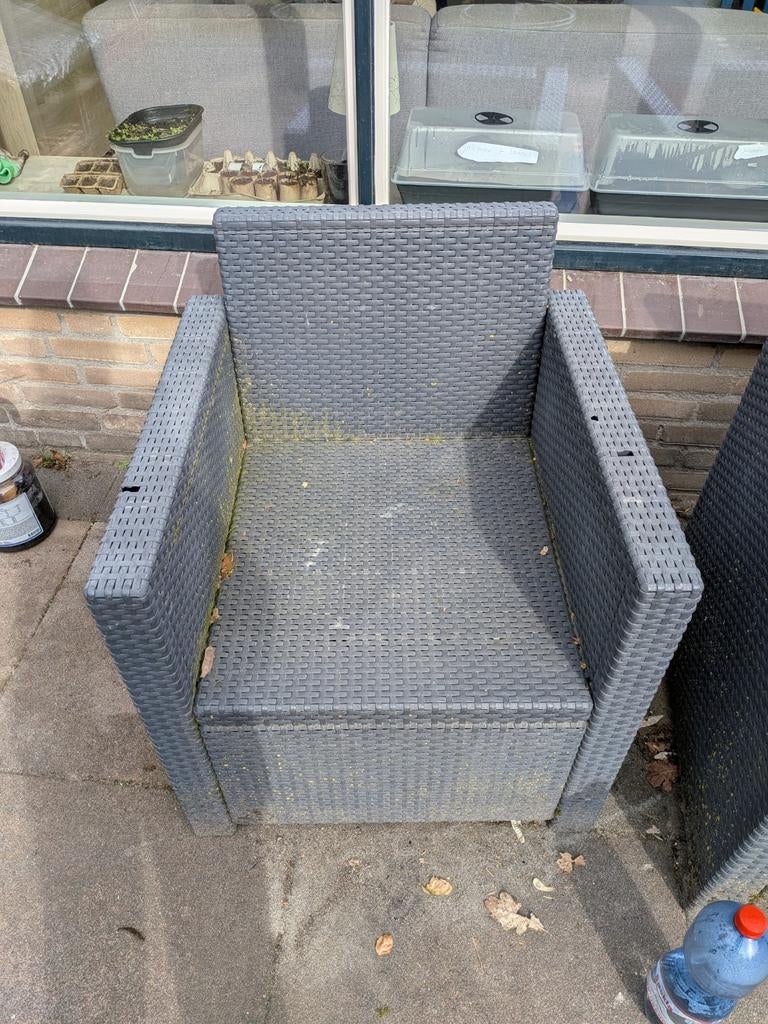 Loungeset afhalen in ruil voor doos magnum ijs wit, Ophalen, 4 zitplaatsen, Gebruikt, Bank