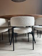 6 x Superleuke Karwei ‘Coco’ Bouclé Stoel – Teddy Beige, Huis en Inrichting, Stoelen, Ophalen, Zo goed als nieuw, Metaal, Eén