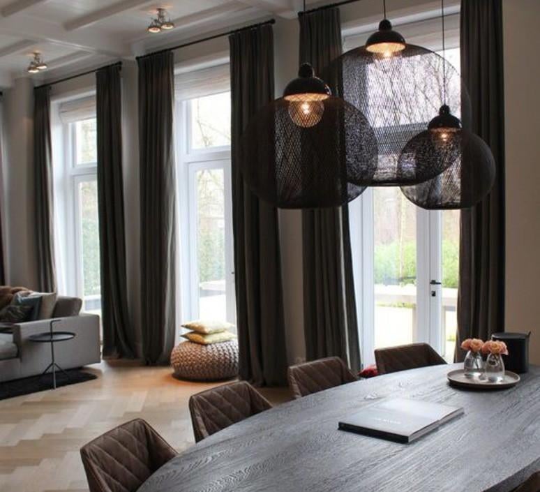 Set van twee Moooi Non Random hanglampen D48 zwart, Kunststof, Ophalen of Verzenden, Zo goed als nieuw, Modern