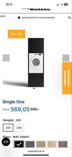 Wasmachinekast Wasombouw Single One - Mat Zwart, Huis en Inrichting, Ophalen, Zo goed als nieuw