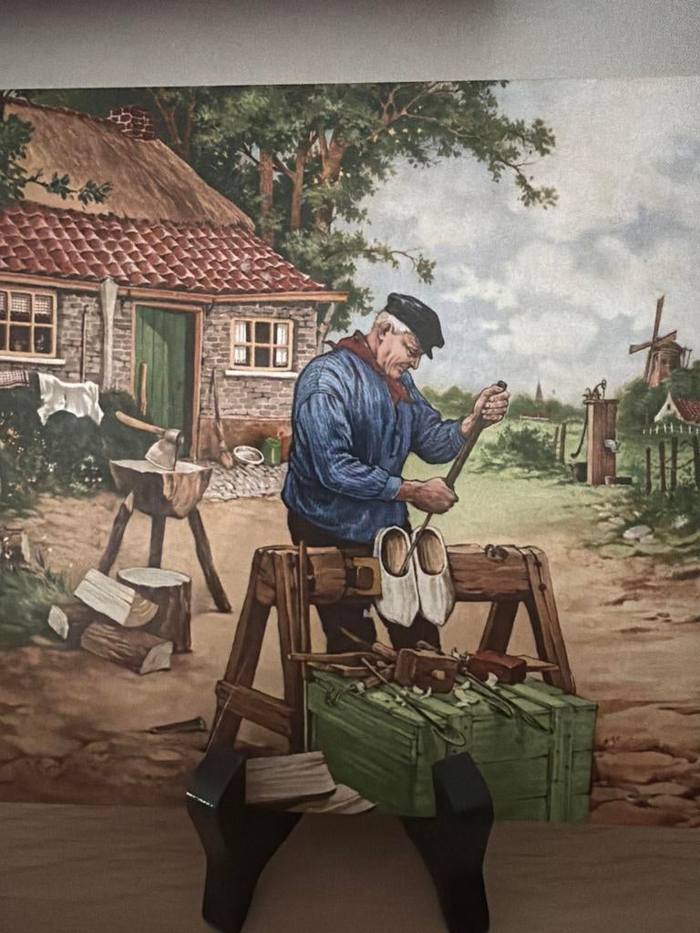 Tegel klompenmaker van Hunnik gemaakt door Royal Mosa, Antiek en Kunst, Verzenden