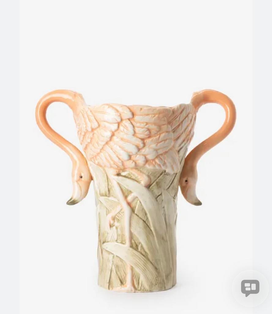 Gezocht flamingo vaas sissy boy, Overige kleuren, Ophalen of Verzenden, Minder dan 50 cm, Glas