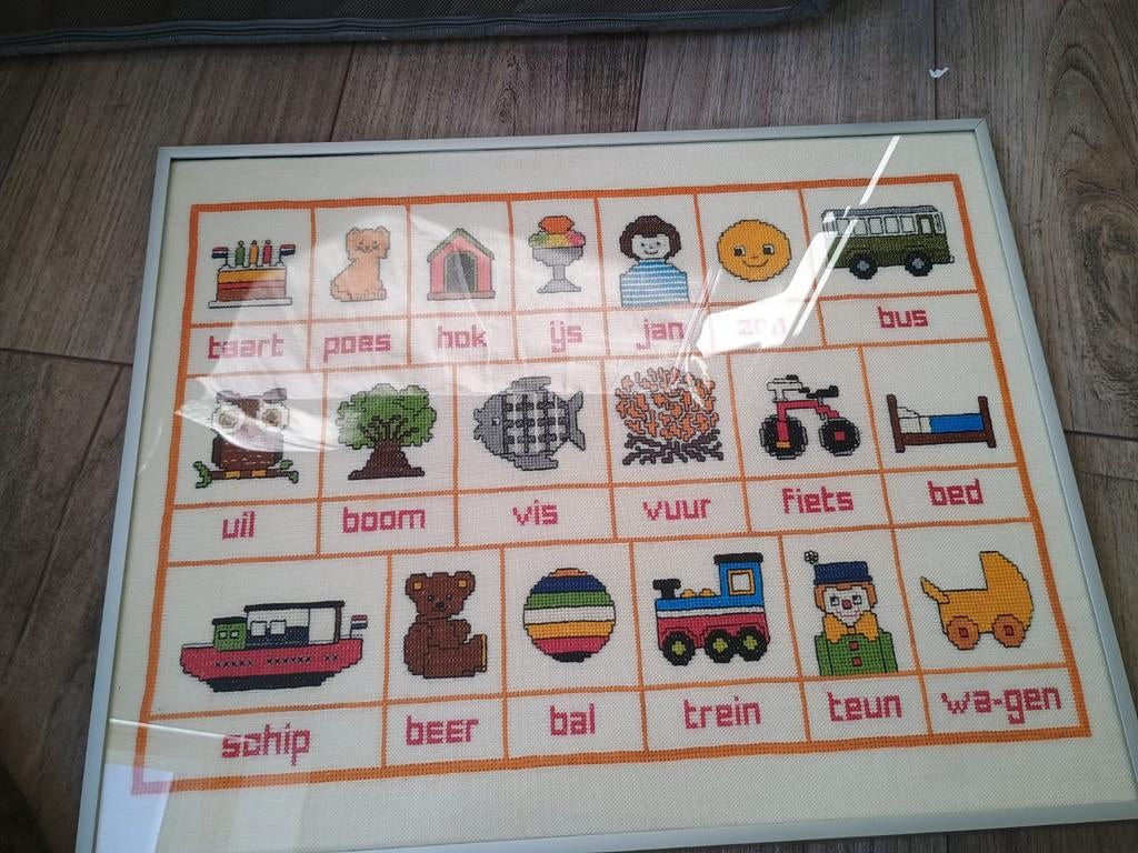 Borduurwerk voor kinderkamer, zie foto's, Ophalen, Nieuw