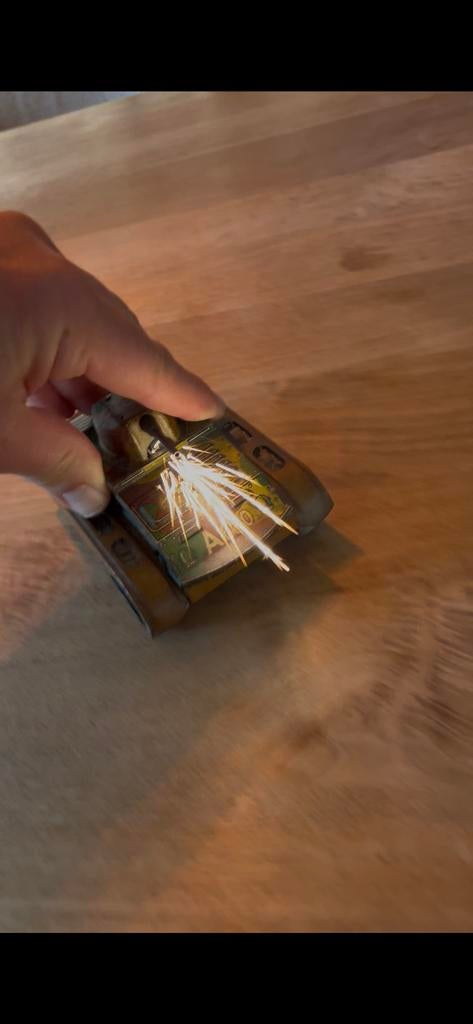 Vintage blikken tank speelgoed - Camouflage, Antiek en Kunst, Antiek | Speelgoed, Ophalen of Verzenden