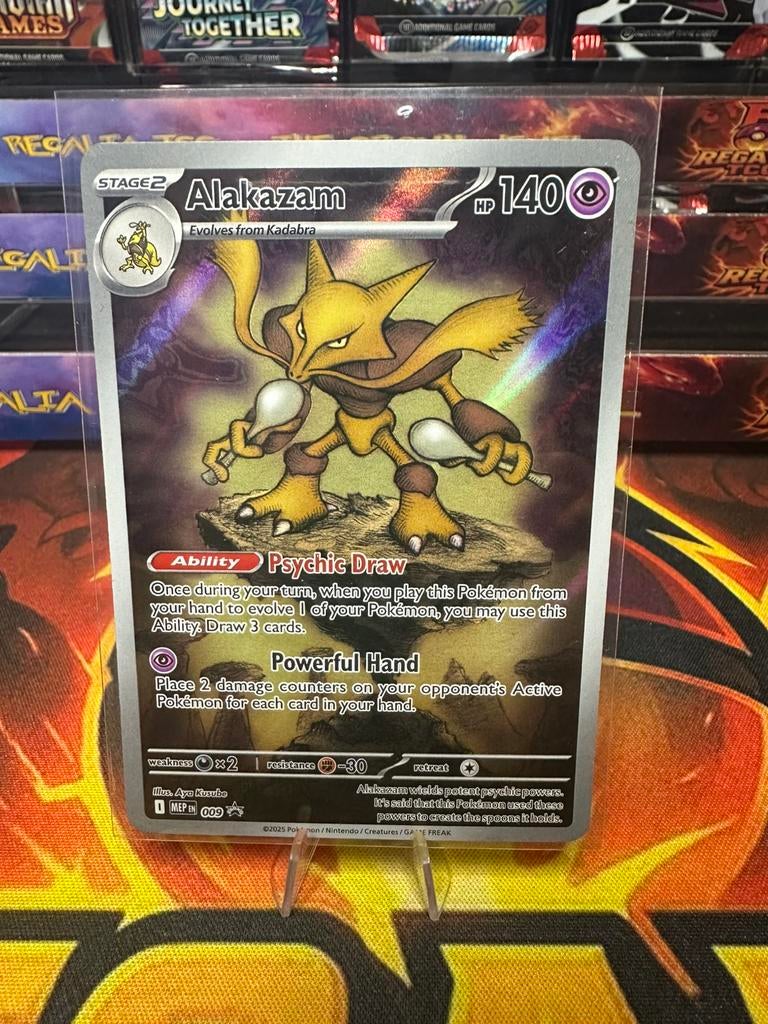 Alakazam (MEP 009) MEP Black Star Promos, Ophalen of Verzenden, Zo goed als nieuw, Losse kaart, Foil