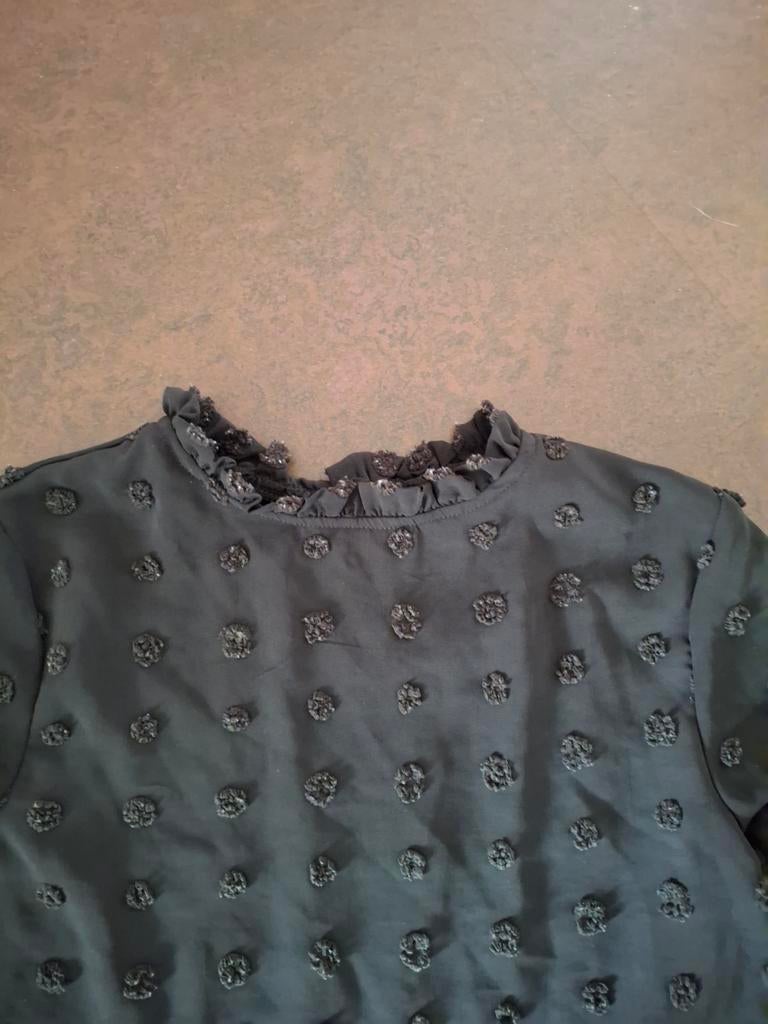 Zwarte Shein blouse - Maat 36/S, Kleding | Dames, Blouses en Tunieken, Zwart, Ophalen of Verzenden, Zo goed als nieuw, Maat 36 (S)