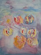 Abstract schilderij waterlelies, Ophalen of Verzenden