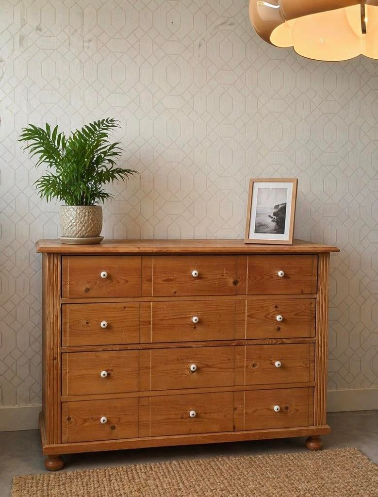 Oud grenen commode, ladenkast, dressoir, Ophalen, Gebruikt, 25 tot 50 cm, Minder dan 100 cm