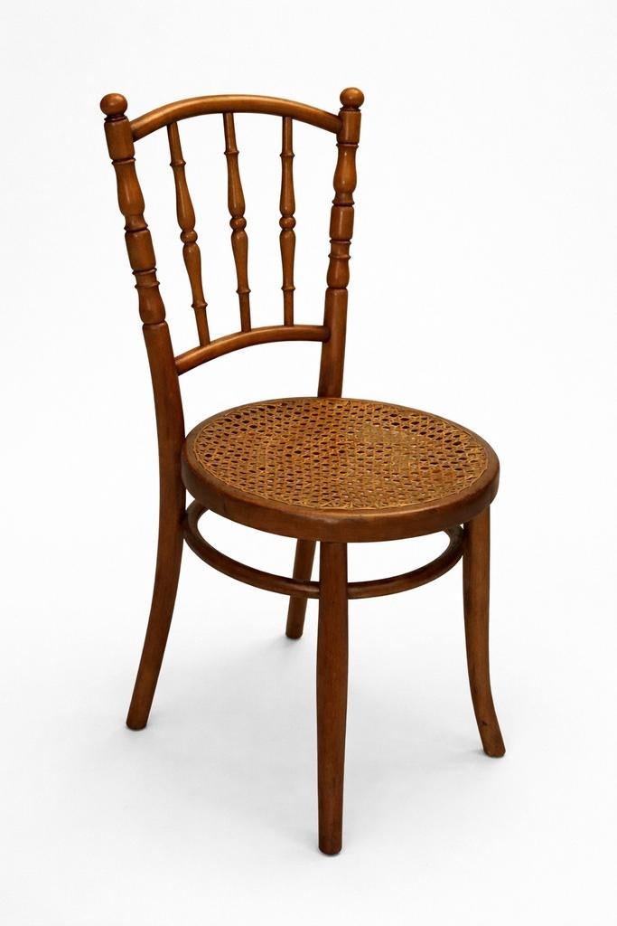 Frans brocante stoeltje met rotan zitting, Ophalen