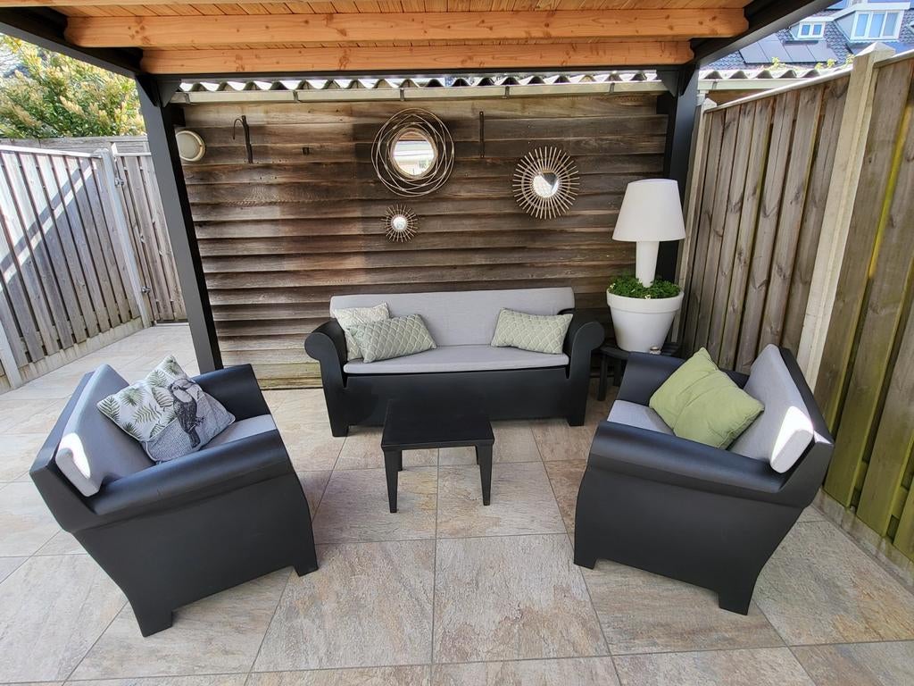 Philippe Starck, Kartell Bubble Club bankstel, zwart, Ophalen, 5 zitplaatsen, Kunststof, Gebruikt