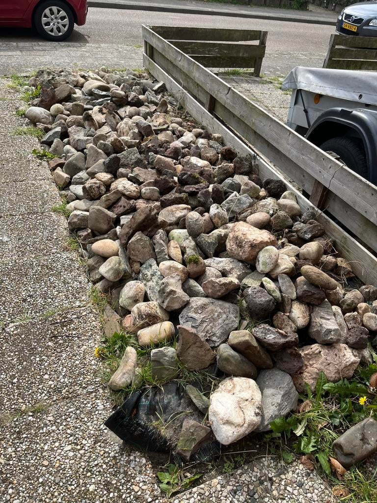 Laatste Gratis stenen en keien, Tuin en Terras, Ophalen, Gebruikt