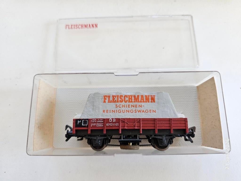 Modeltrein H0 Fleischmann 5559 schoonmaak wagon in doos, Gelijkstroom, Fleischmann, Wagon, Ophalen of Verzenden