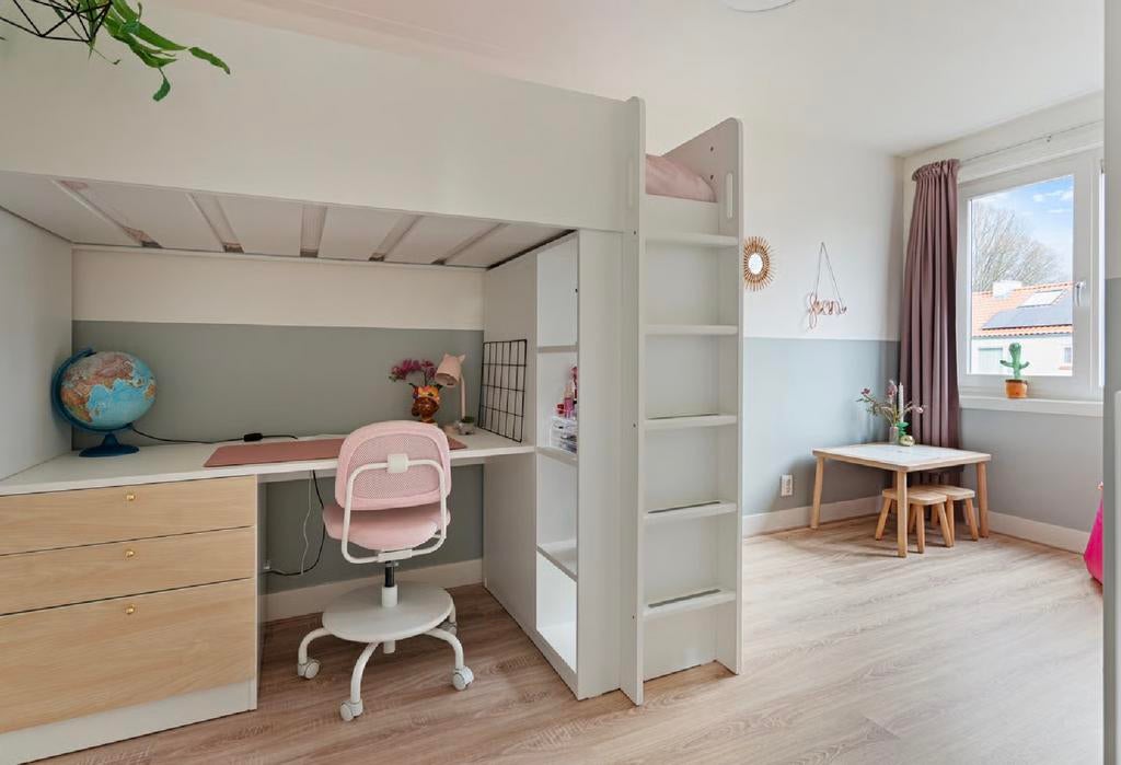 Ikea Smastad (Stuva) hoogslaper met bureau en kast, Ophalen, Zo goed als nieuw, Hoogslaper