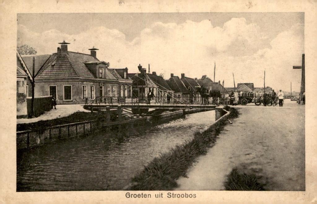 Stroobos Dorpsgezicht Melkboer met Paard en Wagen # 784, Verzenden, 1920 tot 1940, Gelopen, Friesland