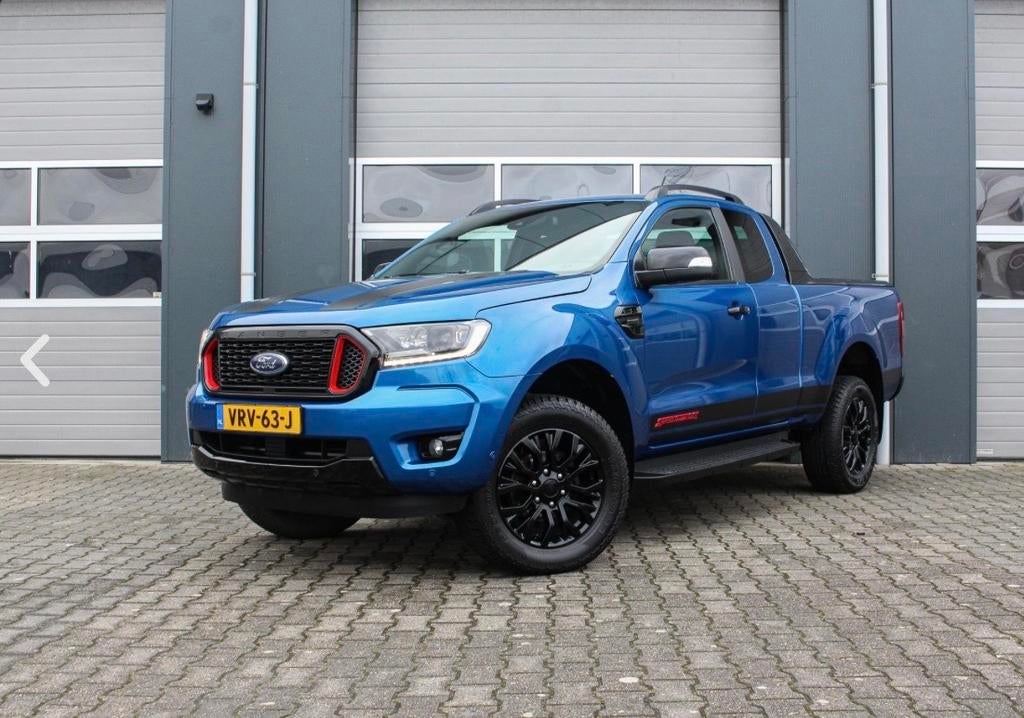 Incl.BTW en BPM ! Ford Ranger Ecoblue 213pk Aug.. 2022 Bla, Auto's, Automaat, 3500 kg, 4 cilinders, Blauw