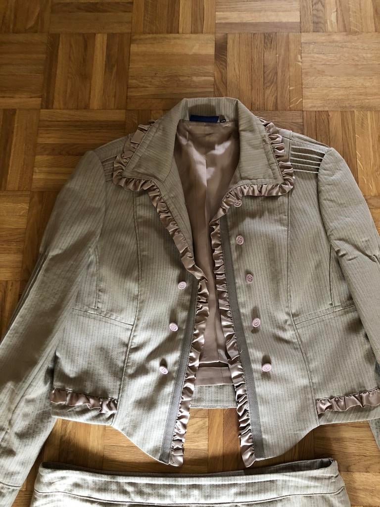 Prachtig set rok en blazer blue River maat 44, Ophalen of Verzenden, Zo goed als nieuw, Maat 42/44 (L), Blauw