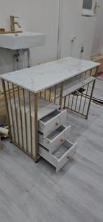 Nageltafel van hout metalen frame, Ophalen, Twee, Wit, Zo goed als nieuw