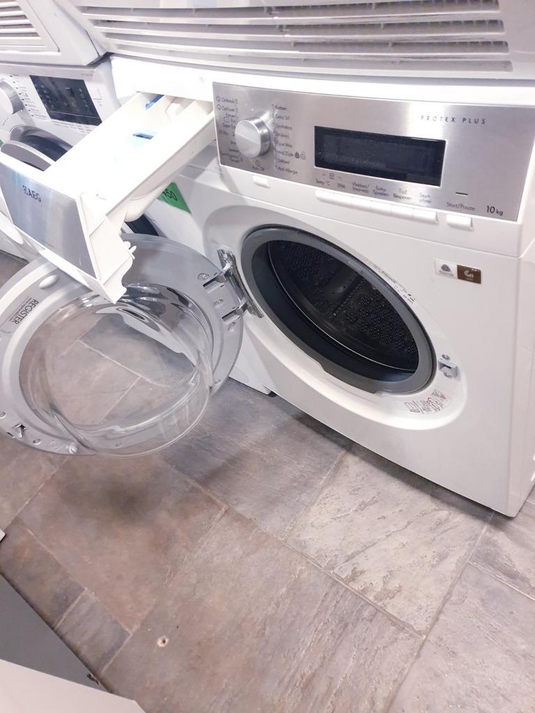 Wasmachine AEG ️10kg️️ ️️✅️A++ Protex Plus INC GARANTIE, Witgoed en Apparatuur, Ophalen, Zo goed als nieuw, Voorlader, 85 tot 90 cm