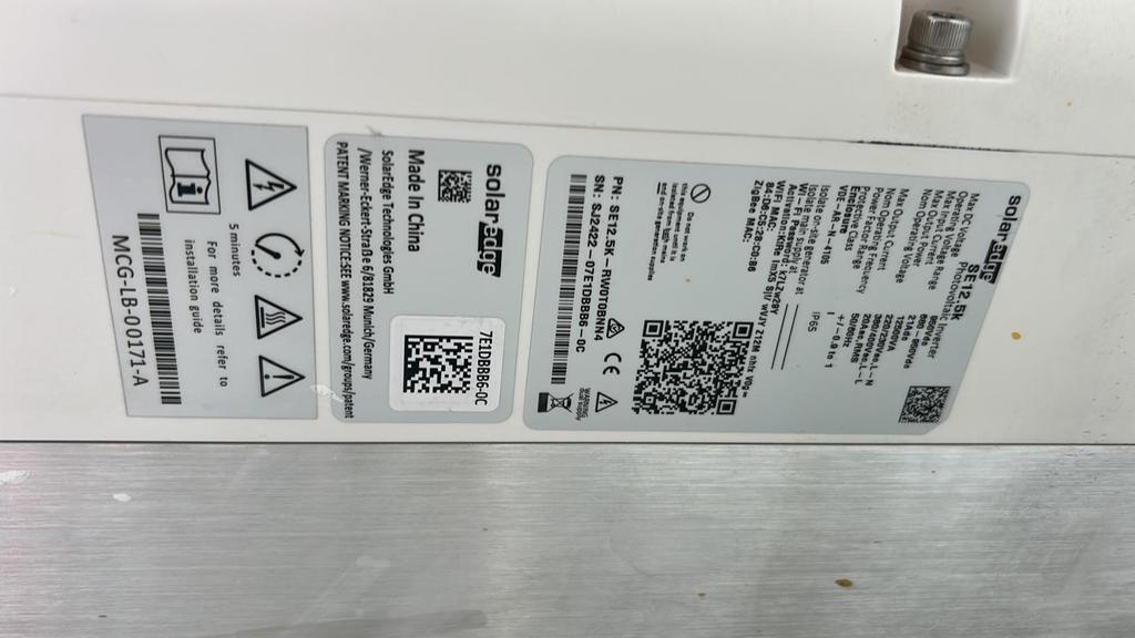 SolarEdge SE 12.5k omvormer, Ophalen of Verzenden, Zo goed als nieuw