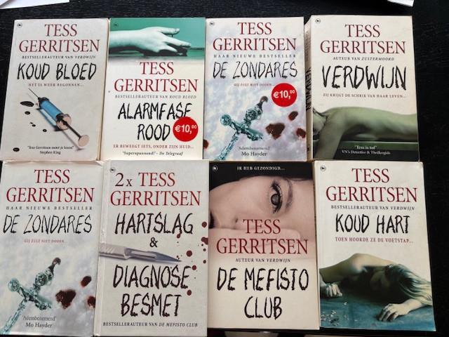 8 boeken Tess Gerritsen, Ophalen of Verzenden, Zo goed als nieuw