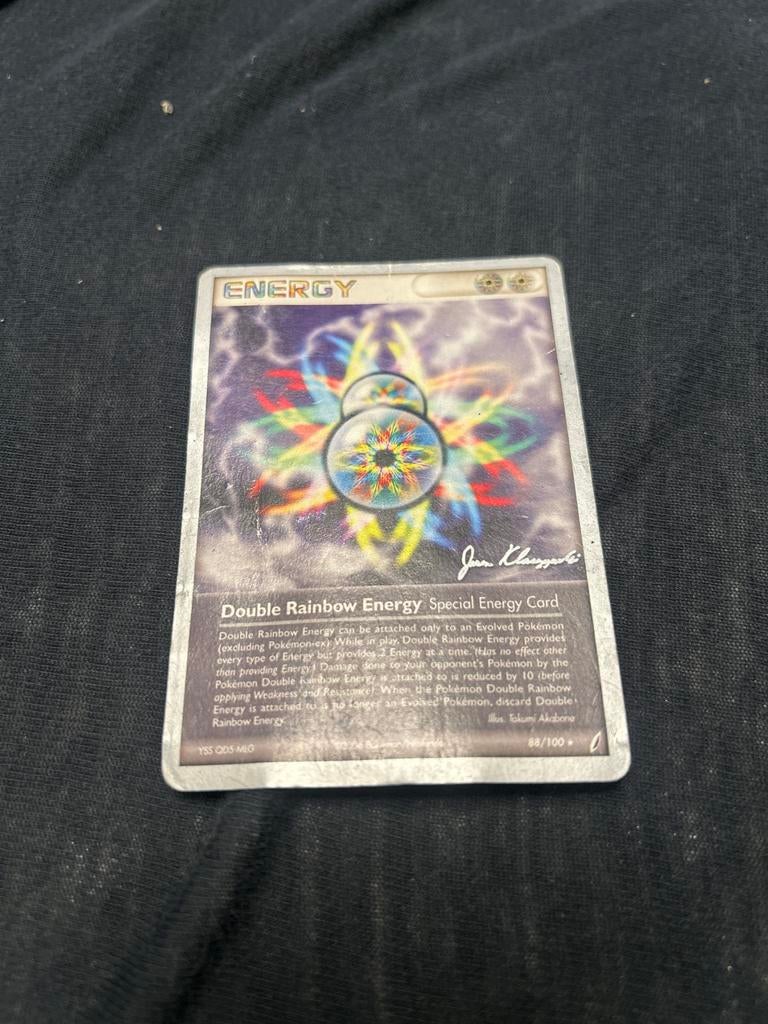 Pokemon Double Rainbow Energy World Championships 2008, Ophalen of Verzenden, Gebruikt, Losse kaart, Foil